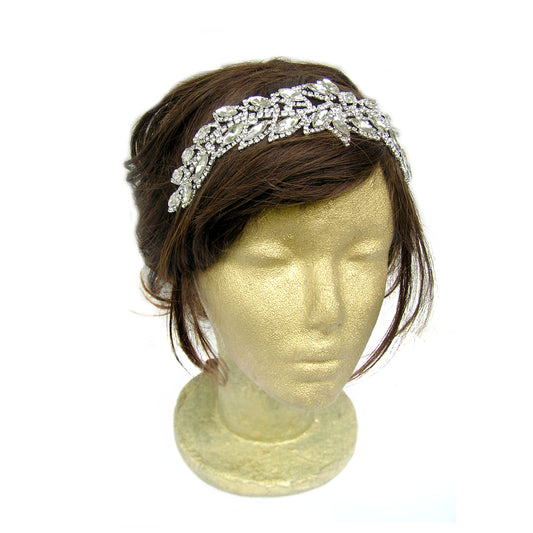 Vine Wedding Headband Bride, Gold Rhinestone Hair piece Wedding, Birthday Party, Boho Hippie