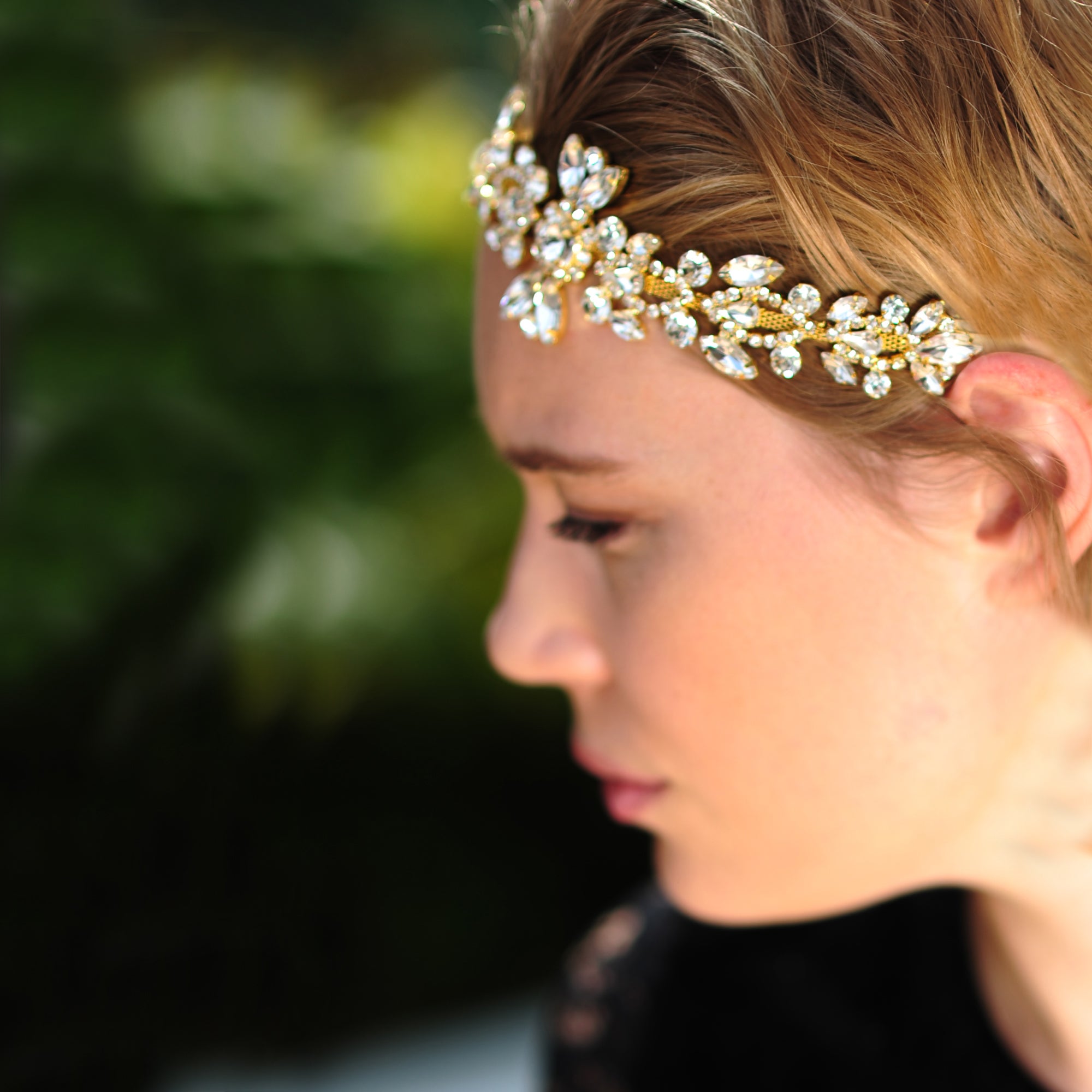 Rhinestone Headpiece for Wedding, Hair Accessory for Vintage Wedding, Hair Jewelry for Boho Wedding