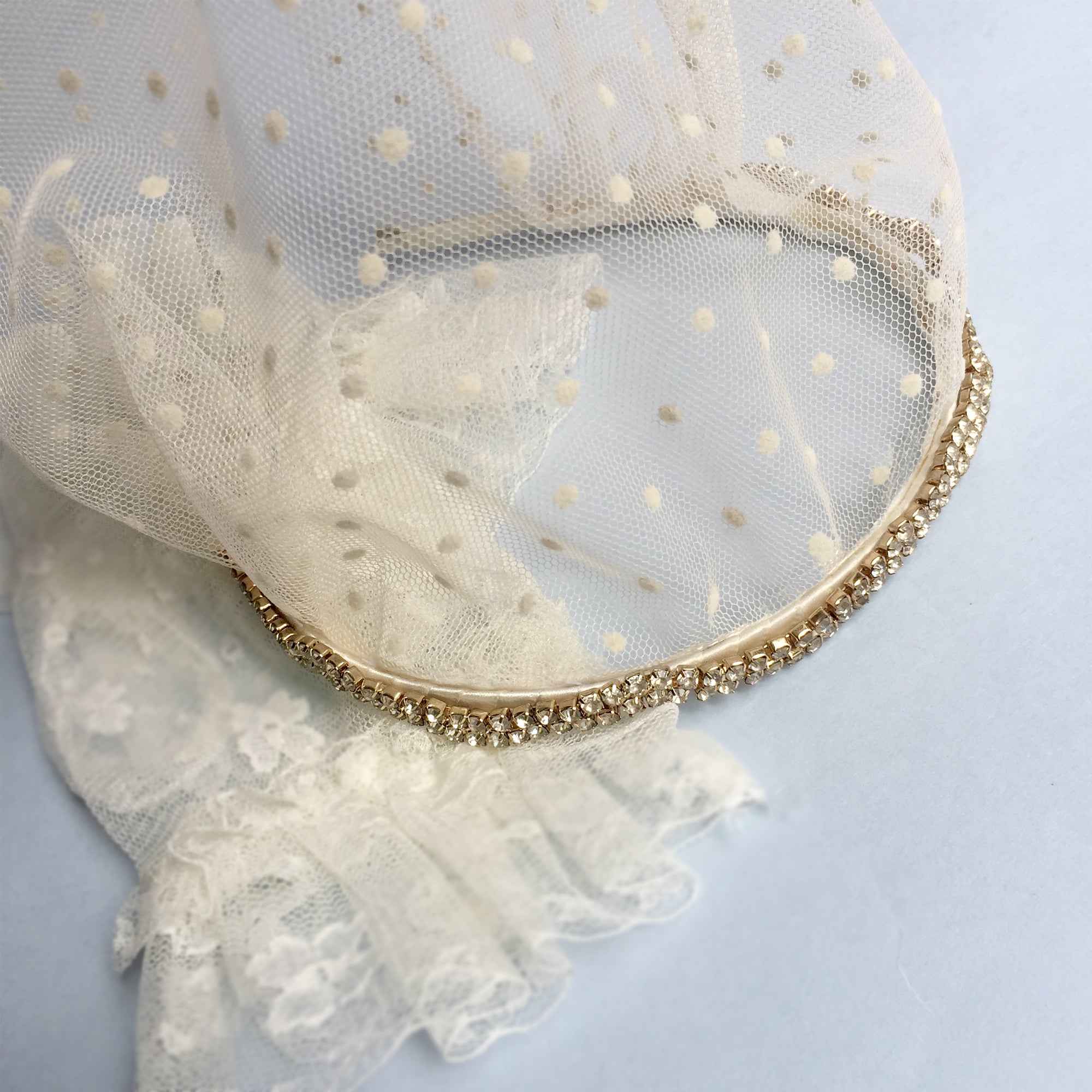 Gold Rhinestone Birdcage Veil, Vintage Wedding, Bachelorette Veil, Fascinator Veil Lace Mask