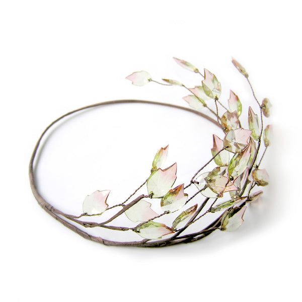 Leaf Crown, Rustic Wedding Leaf Tiara, Bridal Hair Accessory, Spring Hair Accessories, Grecian, Halo
