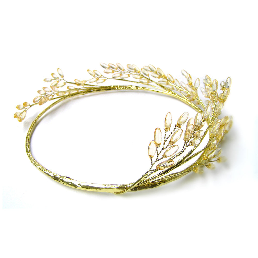 Gold Head Crown, Gold Vine Crown, Gold Flower Crown, Gold Hair Accessories, Grecian Crown