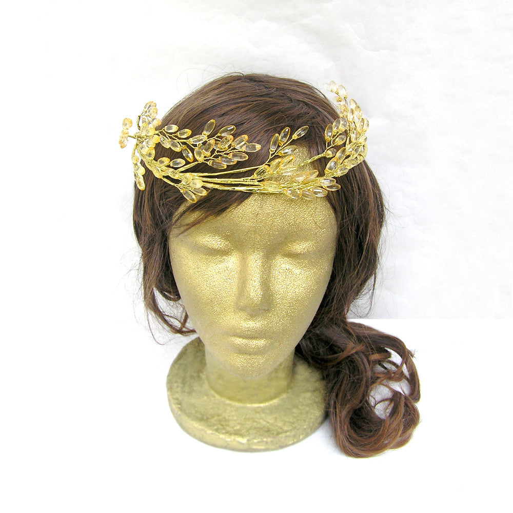 Gold Head Crown, Gold Vine Crown, Gold Flower Crown, Gold Hair Accessories, Grecian Crown