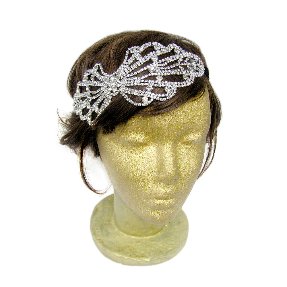 Big Bow Headband, 1940s Bow Headband, Bridal Bow Hair Accessories