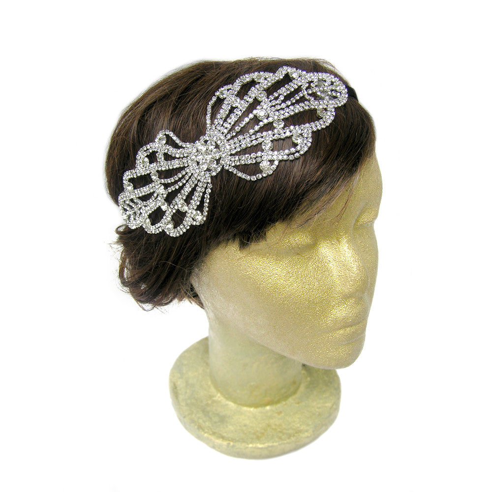 Big Bow Headband, 1940s Bow Headband, Bridal Bow Hair Accessories