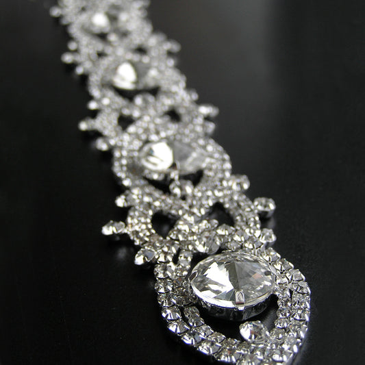 Rhinestone Hair Accessories, Silver Rhinestone Headband, Bridal Shower