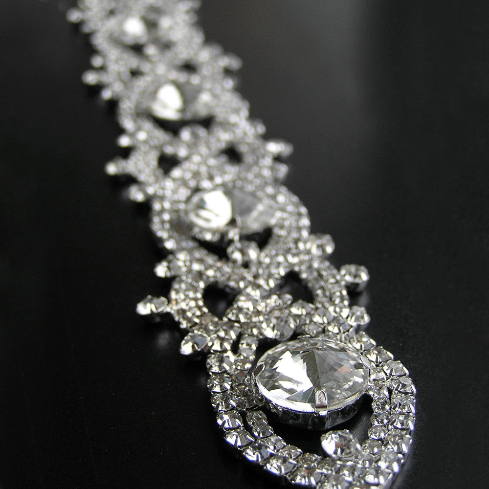 Rhinestone Hair Accessories, Silver Rhinestone Headband, Bridal Shower