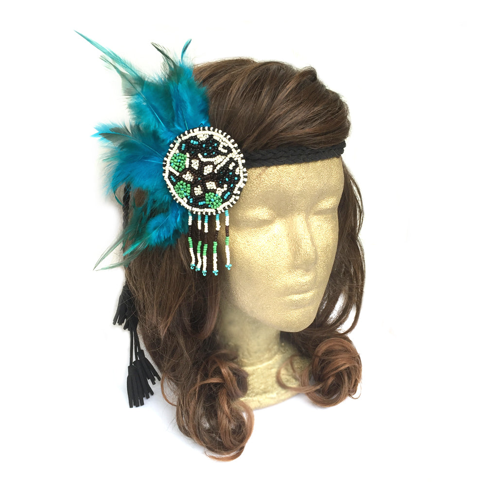 Pocahonta Costume Adult Kids Idea, Tribal Headdress, Boho Hippie Gypsy Party Costume