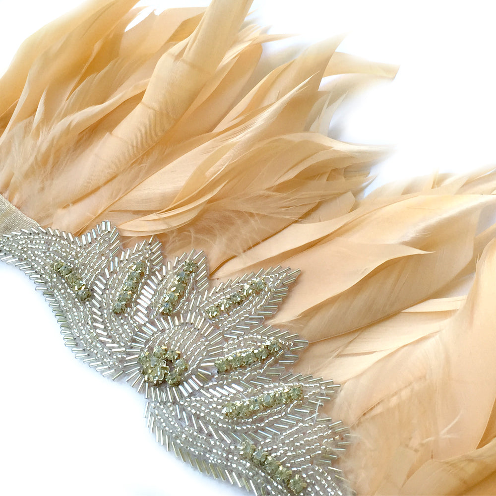 Bohemian Wedding Hair Accessory, Feather Headdress, Feather Headpiece Costume, Boho Chic Jewelry