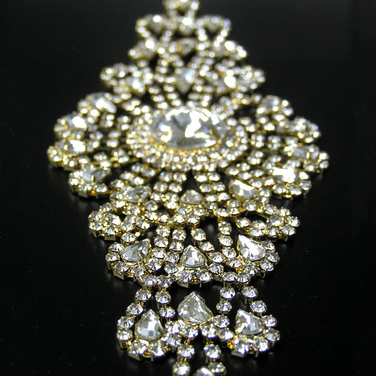 Gold Wedding Headbands, Rhinestone Bridal Headband, Gold Rhinestone Halo