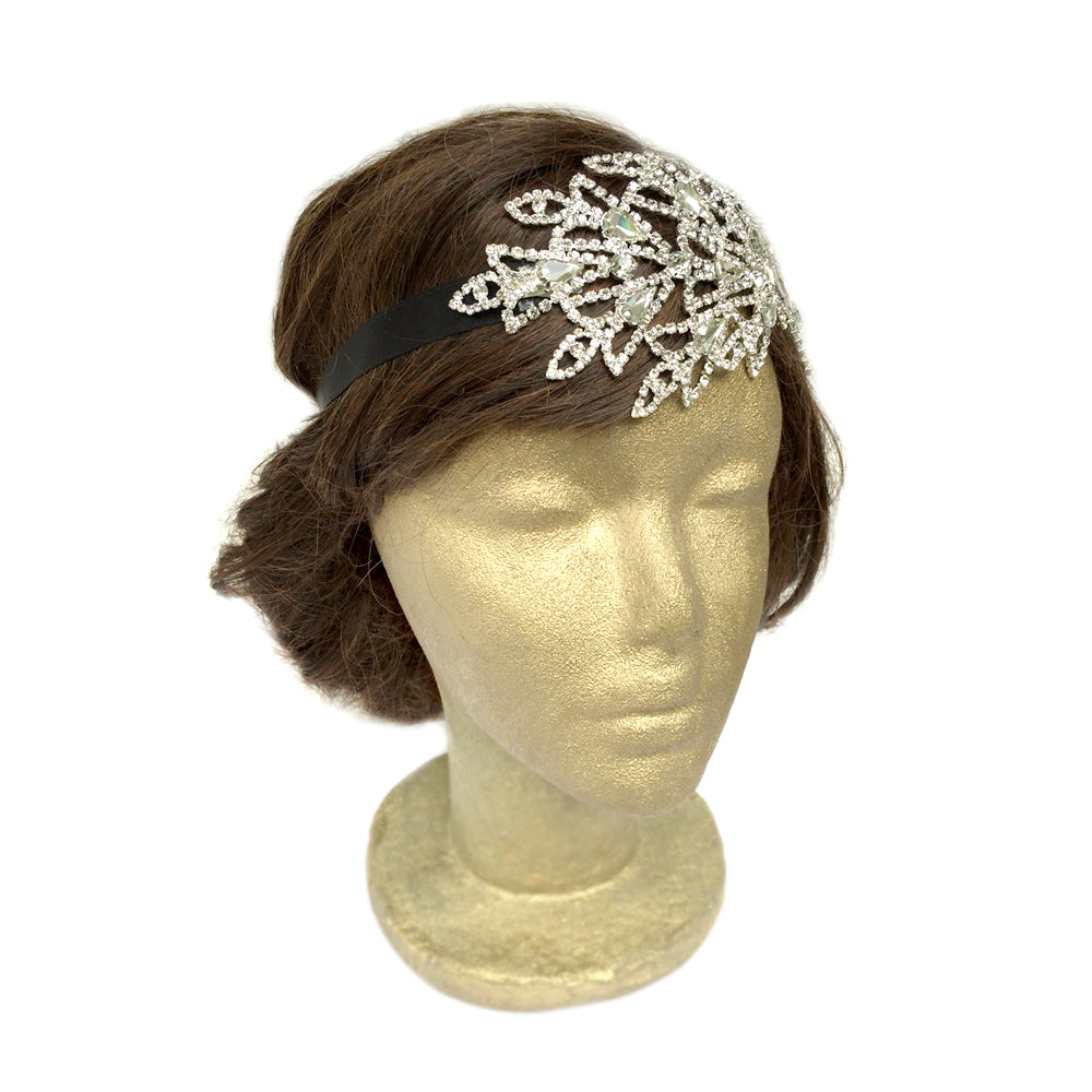 Gold Bridal Headpiece, Snowflake Headband Wedding, 1940s Vintage Style Hair Accessories