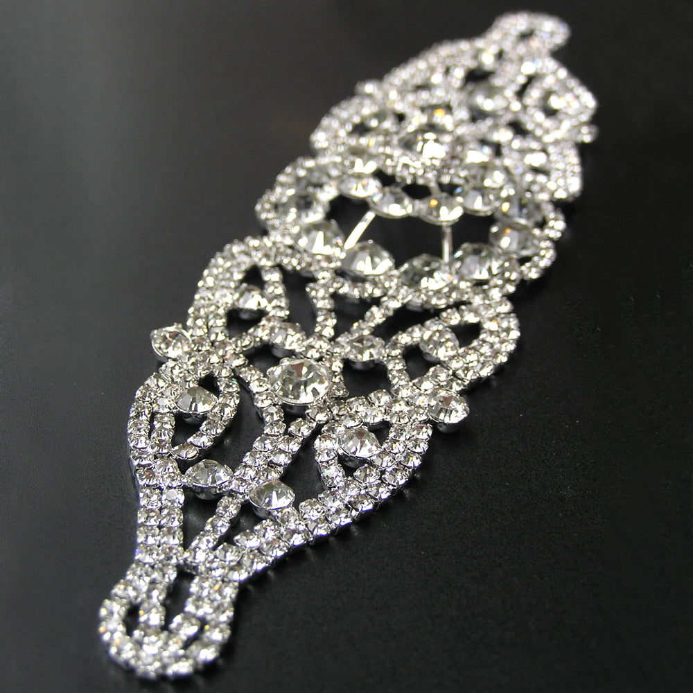 Hippie Hair Accessory, Rhinestone Headpiece for Boho Wedding, Gold Hair Piece