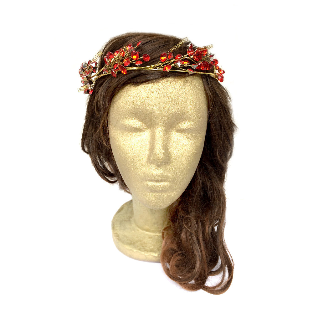 Red Hair Accessories, Hair Vine Wedding, Tiara Wedding Hair, Crown, Hair Wreath, Garden, Rustic