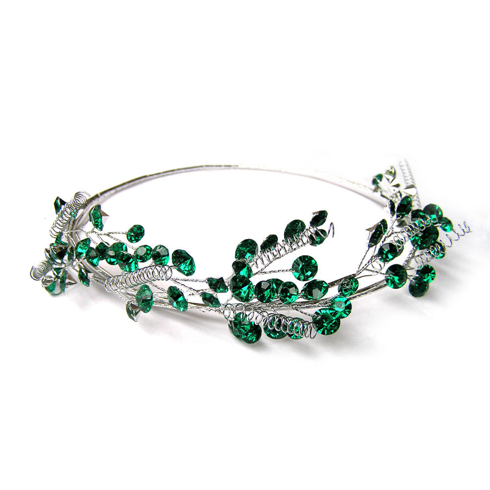 Green Bridal Hair Vine, Green Headpiece, Wedding Hair Accessories, Halo, Tiara, Accessories