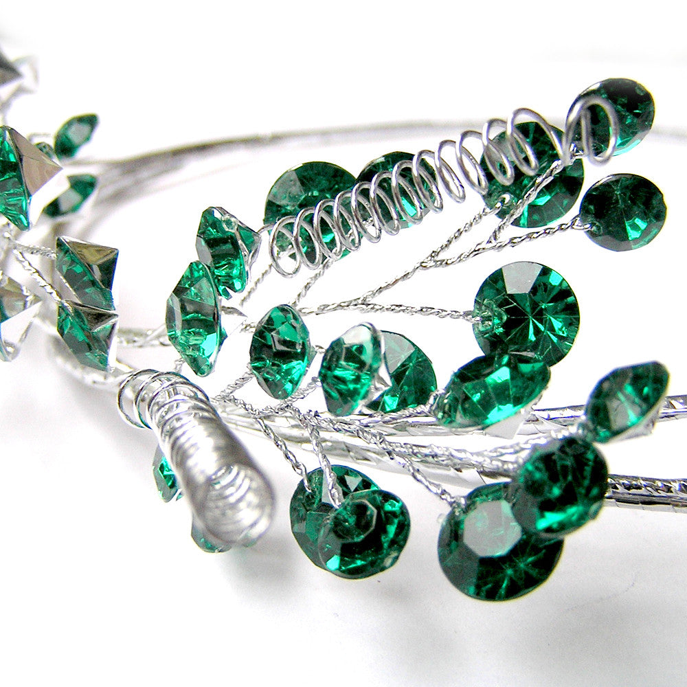 Green Bridal Hair Vine, Green Headpiece, Wedding Hair Accessories, Halo, Tiara, Accessories