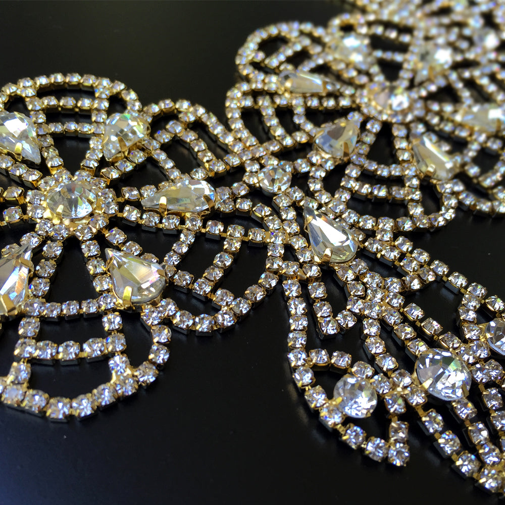 Big Bridal Back Headpiece, Statement Wedding Hair Accessory, Wedding Party Back Headpiece
