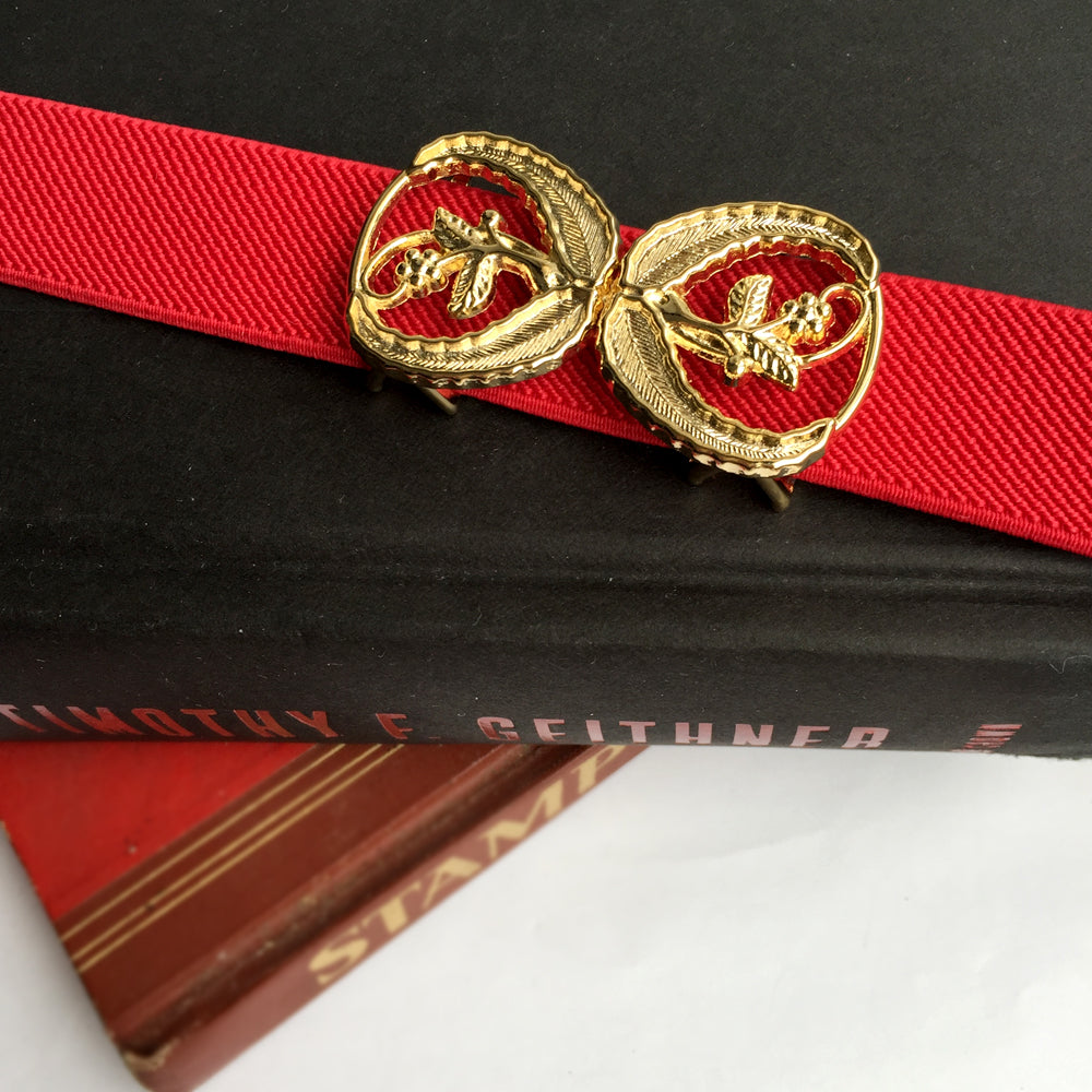 Red Elastic Waist Belt Vintage Dress Belt Evening Belt Vintage Dress Belt Plus Size Petite Size