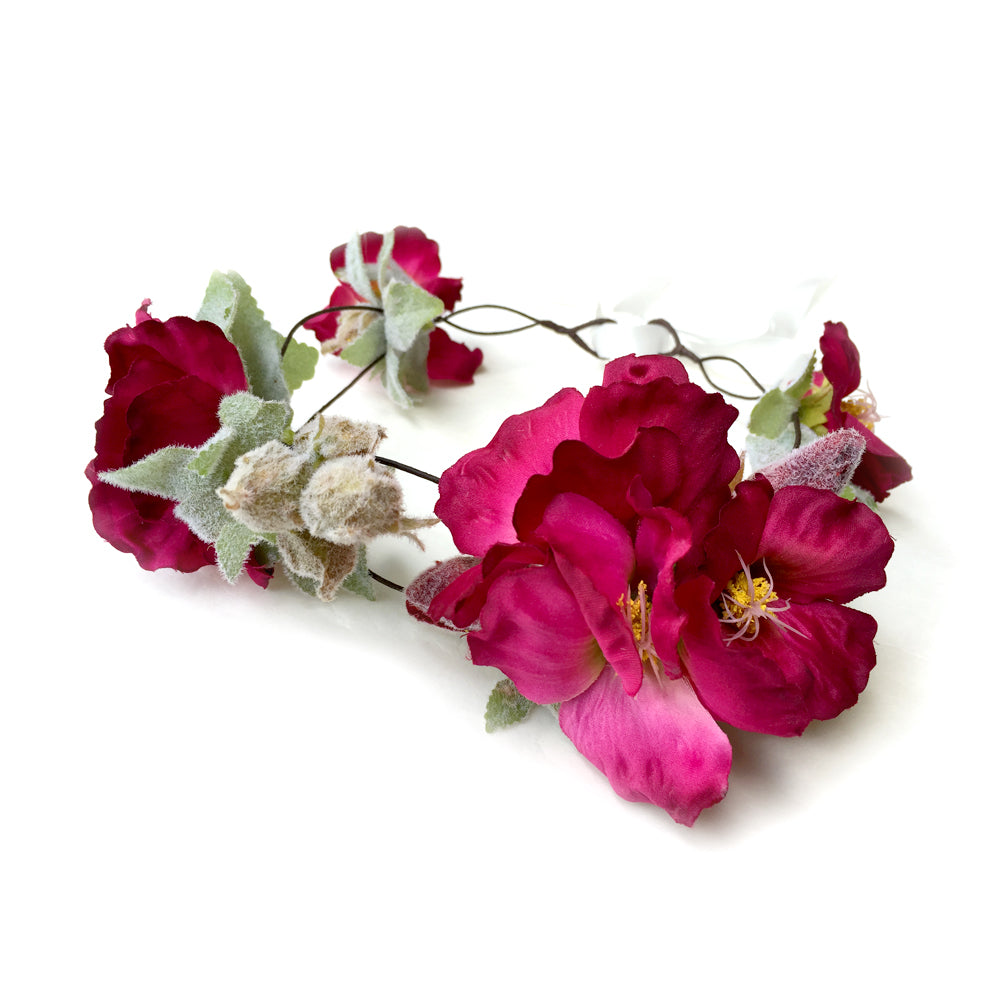 Orchid Flower Crown, Garden Flower Crown, Orchid Headpiece, Mexican