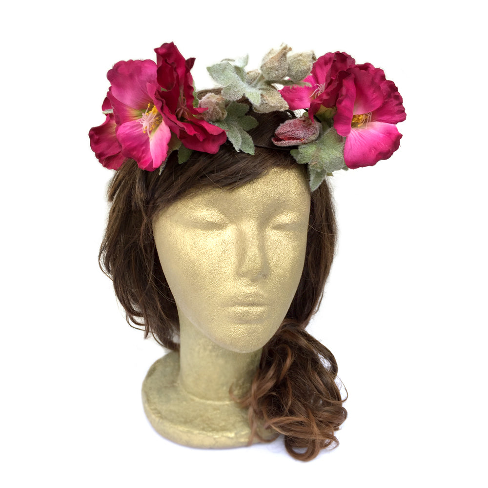 Orchid Flower Crown, Garden Flower Crown, Orchid Headpiece, Mexican