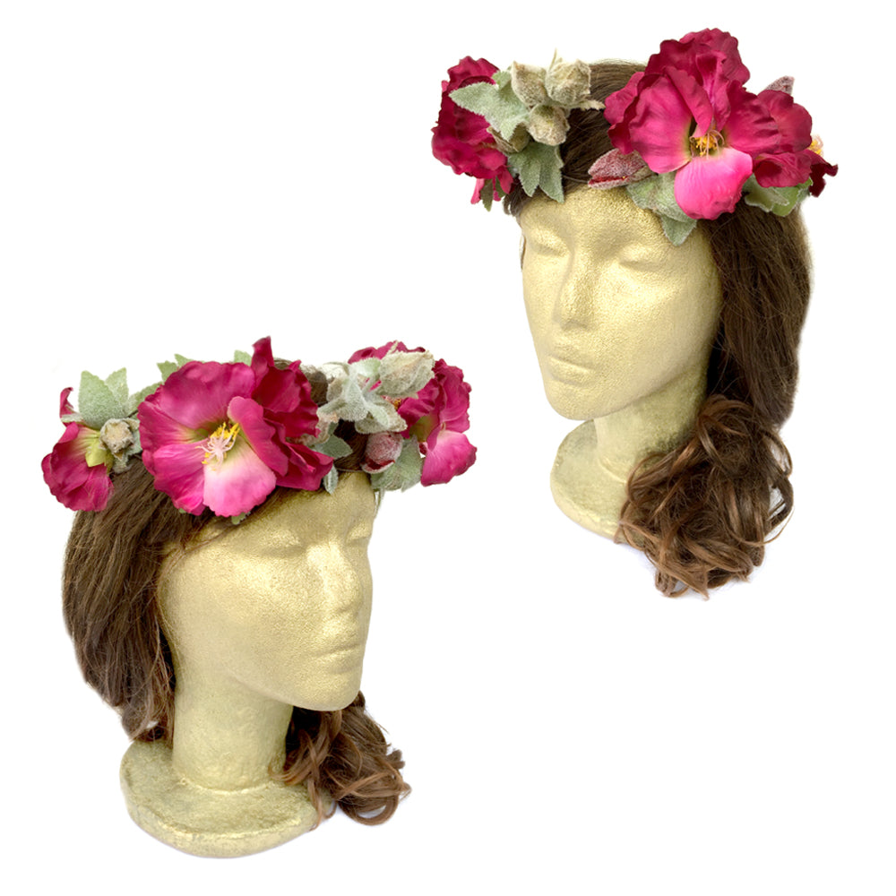Orchid Flower Crown, Garden Flower Crown, Orchid Headpiece, Mexican