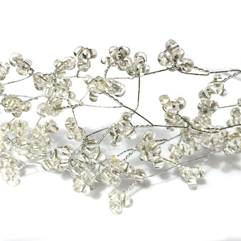 Wedding Hair Tiara, Silver Wire Crown, Bridal Halo Headband