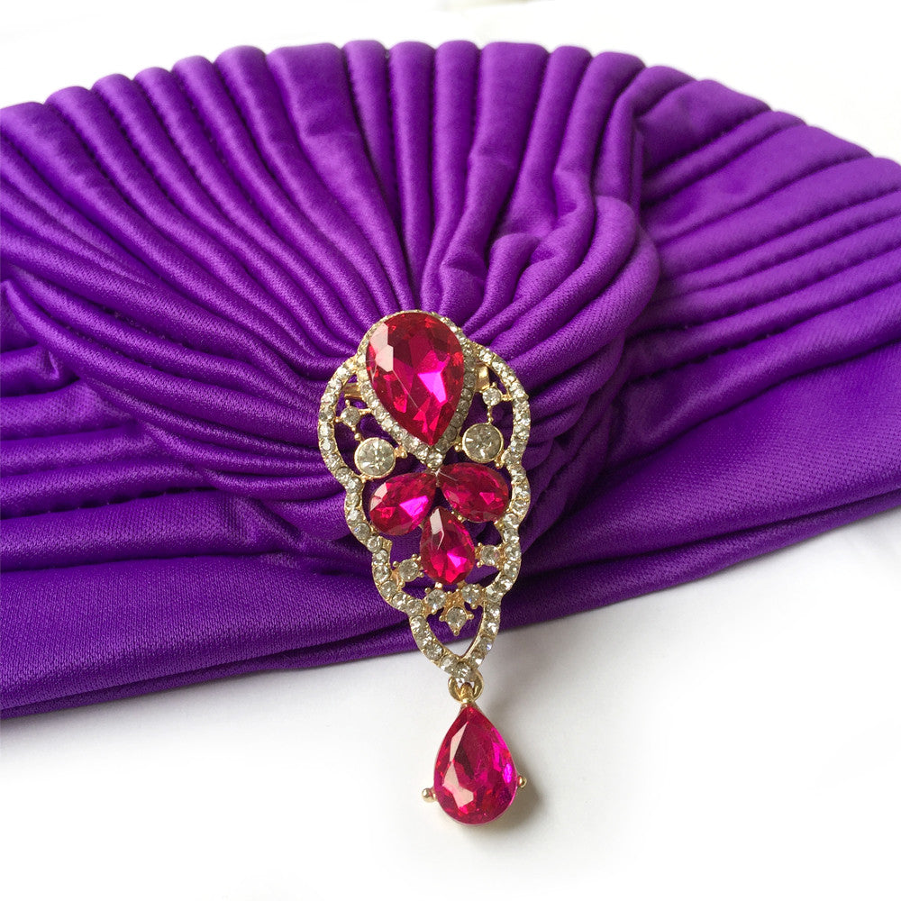 Great Gatsby Themed Clothes, Vintage Themed Party Wear, Purple Turban Hat