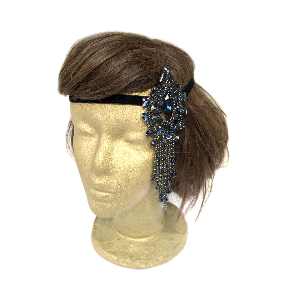 Rhinestone Hair Piece for Wedding, Bridal Hair Accessories Headband, Silver, Gold, AB Rhinestone, Red, Dark Blue