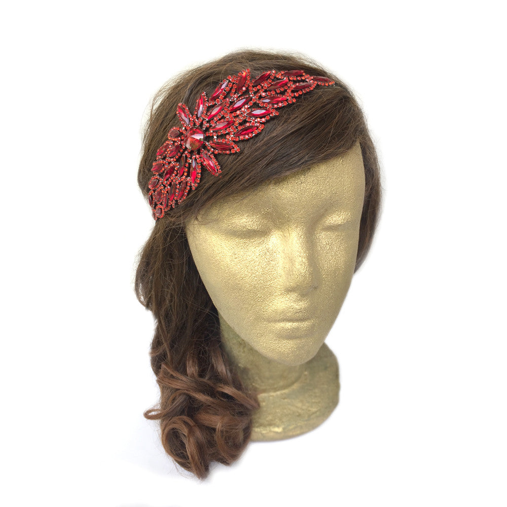 Leaf Hair Accessories, Red Wedding Hair Accessories, Red Headband, Prom Hair Accessories, Dark Blue, Black