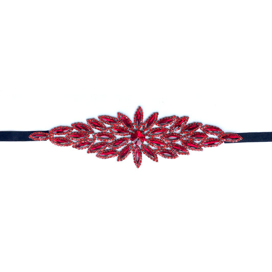 Leaf Hair Accessories, Red Wedding Hair Accessories, Red Headband, Prom Hair Accessories, Dark Blue, Black