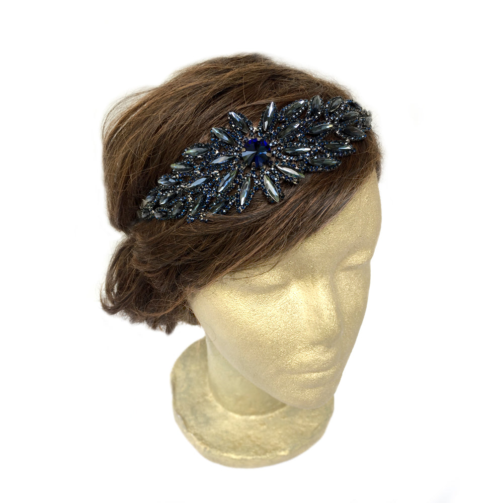 Leaf Hair Accessories, Red Wedding Hair Accessories, Red Headband, Prom Hair Accessories, Dark Blue, Black