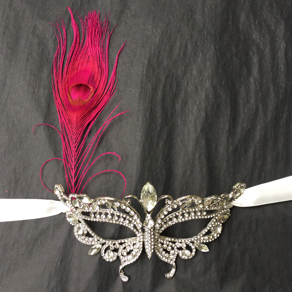 Carnival Party Mask, Masquerade Mask with Peacock Feather, Masquerade Ball, Masquerade Party