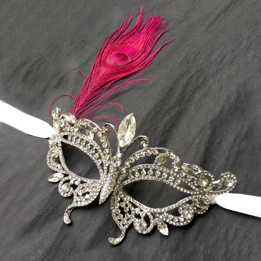 Carnival Party Mask, Masquerade Mask with Peacock Feather, Masquerade Ball, Masquerade Party