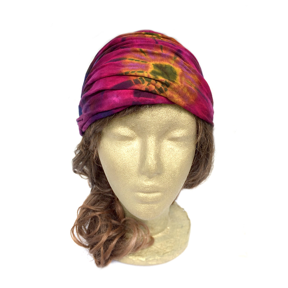 Boho Gypsy Hippie Costume, Tie Dye Bandana Headband, Boho Gypsy Hippie Headwrap