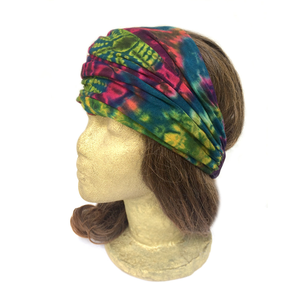 Diadema ancha de yoga, patrón de diadema de yoga, tinte de corbata de diadema elástica