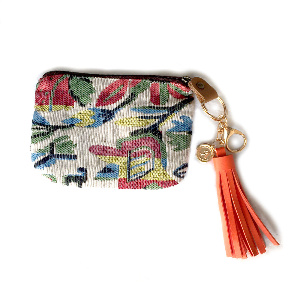 Monedero personalizado para ella, embrague de monedas boho, monedero con cremallera para llavero, regalo de despedida de soltera o bolsa de regalo para dama de honor