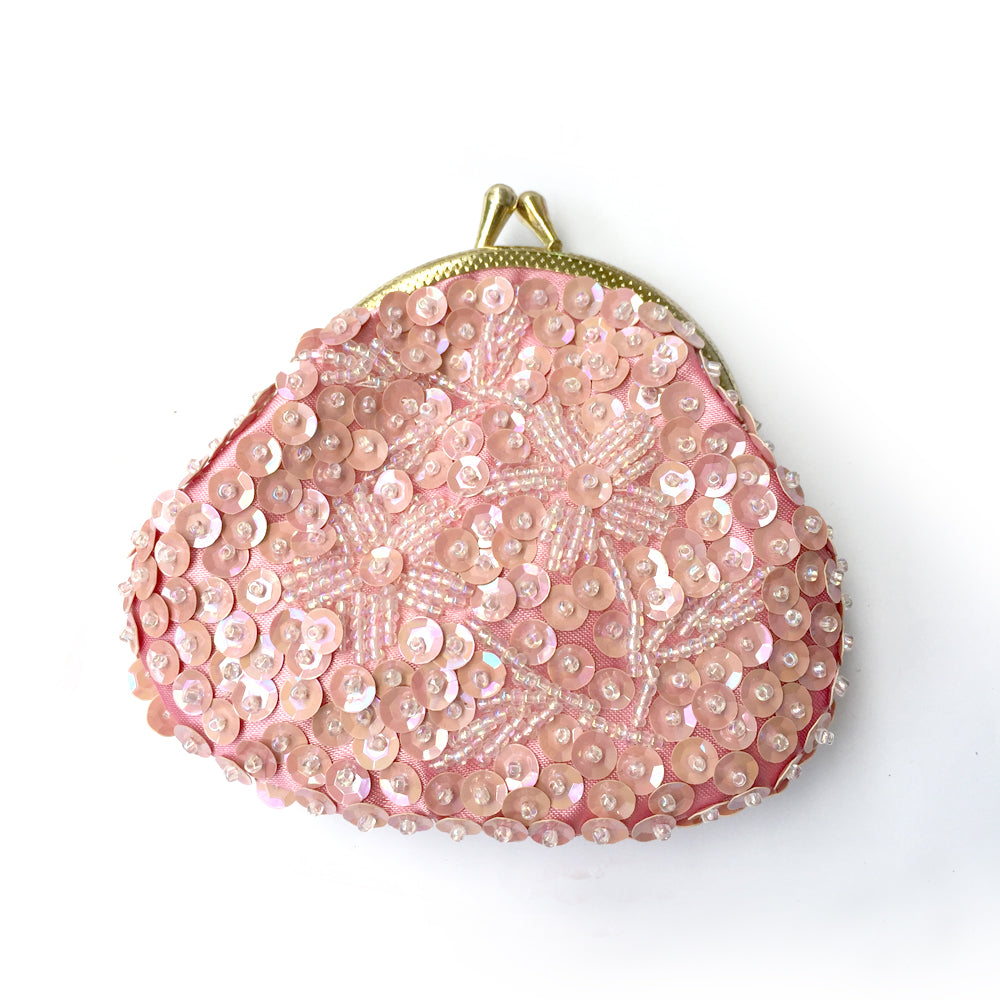 Vintage Style Sequin Coin Purse, Small Pouch, Bachelorette Party Favor Set, Hen Gift