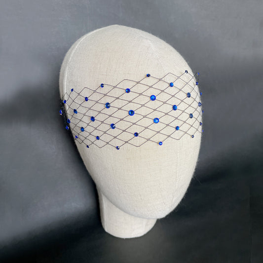 Crystal Veil Headband, Carnival Party Mask, Face Veil Mask, Prom Dance Mask, Formal Mask Makeup