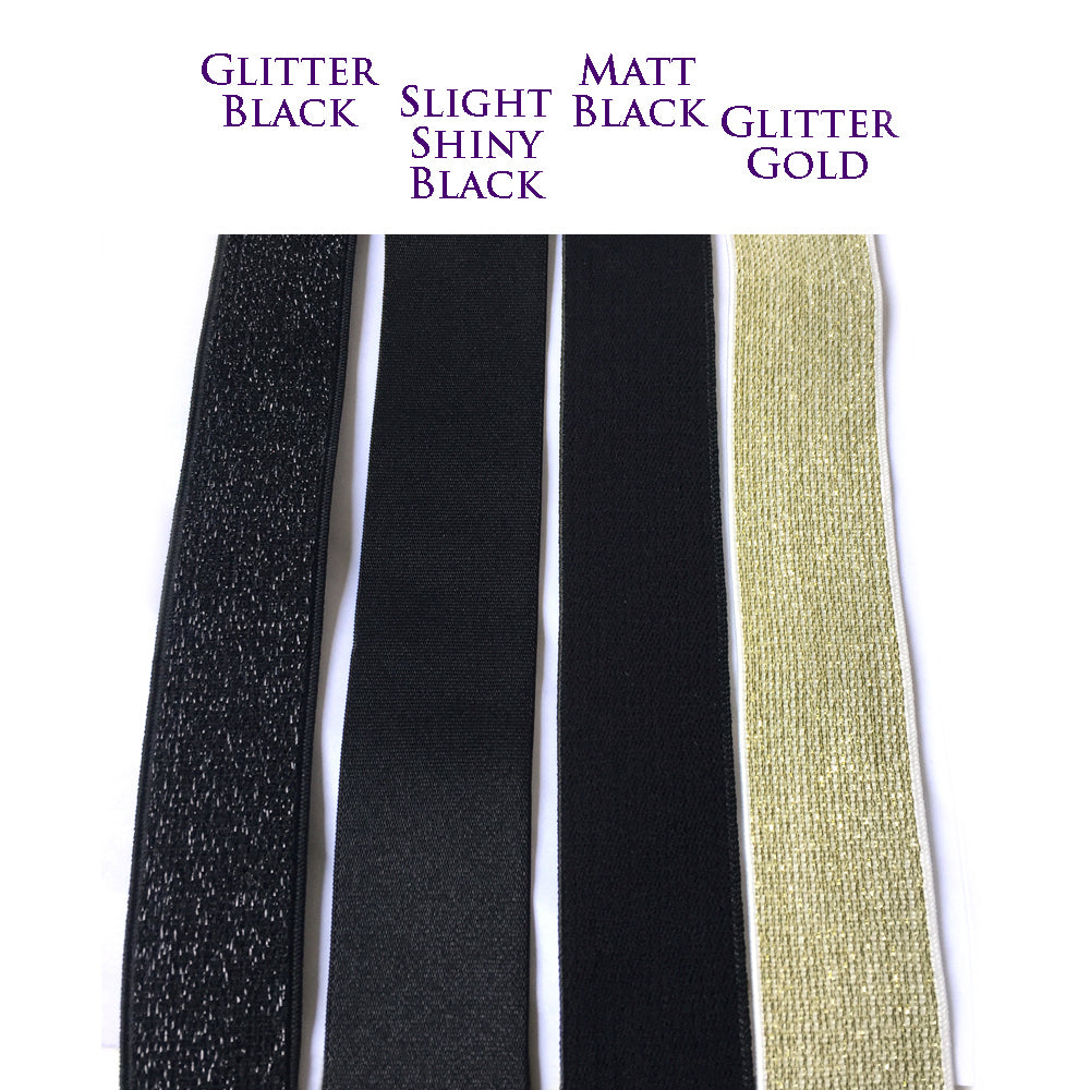 Black and Gold Evening Belt, Custom Women Stretch Belt, Dress Belt Sparkly