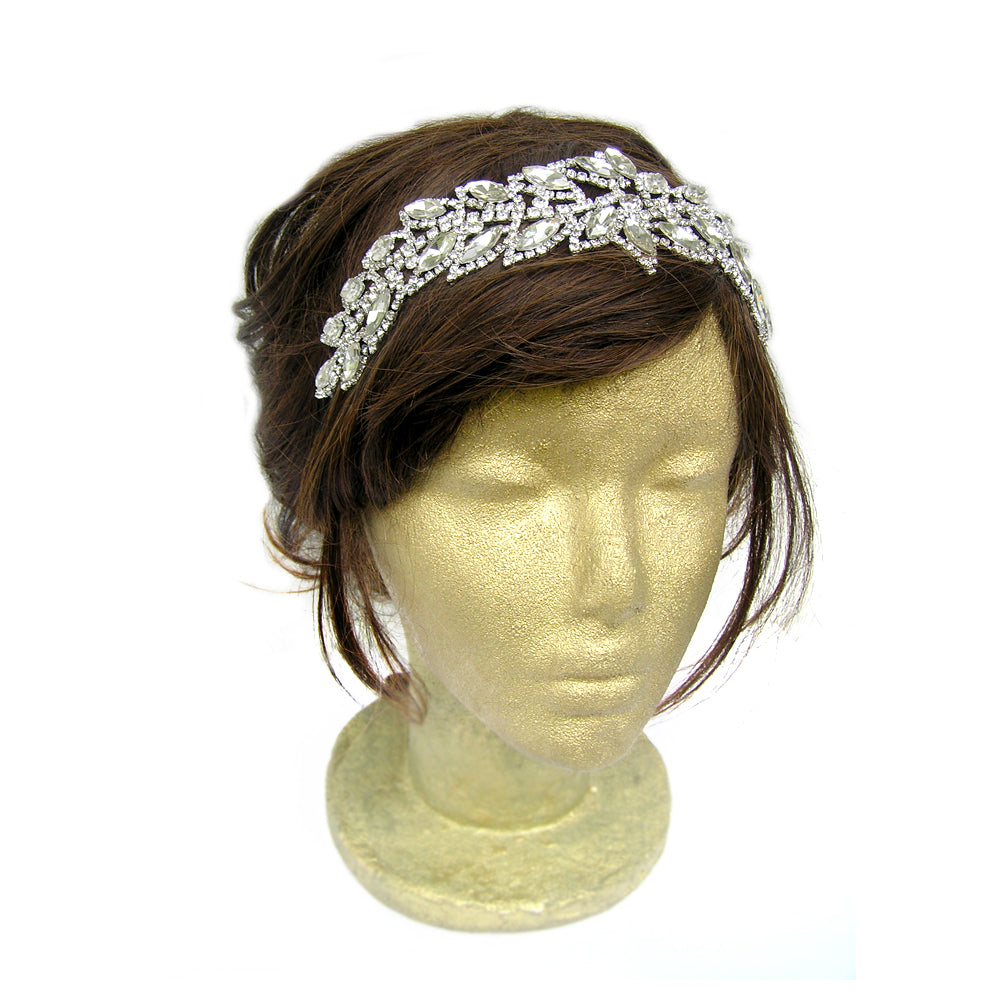 Vine Wedding Headband Bride, Gold Rhinestone Hair piece Wedding, Birthday Party, Boho Hippie