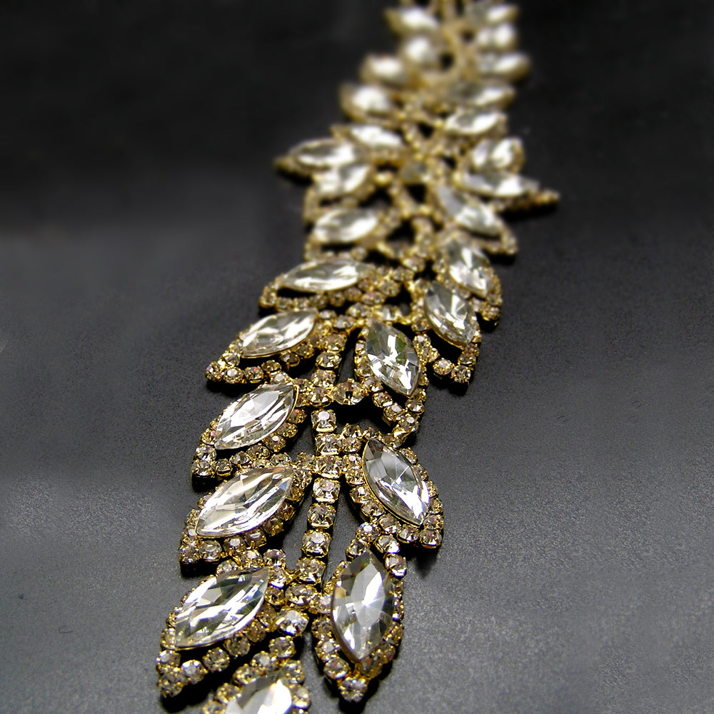 Vine Wedding Headband Bride, Gold Rhinestone Hair piece Wedding, Birthday Party, Boho Hippie