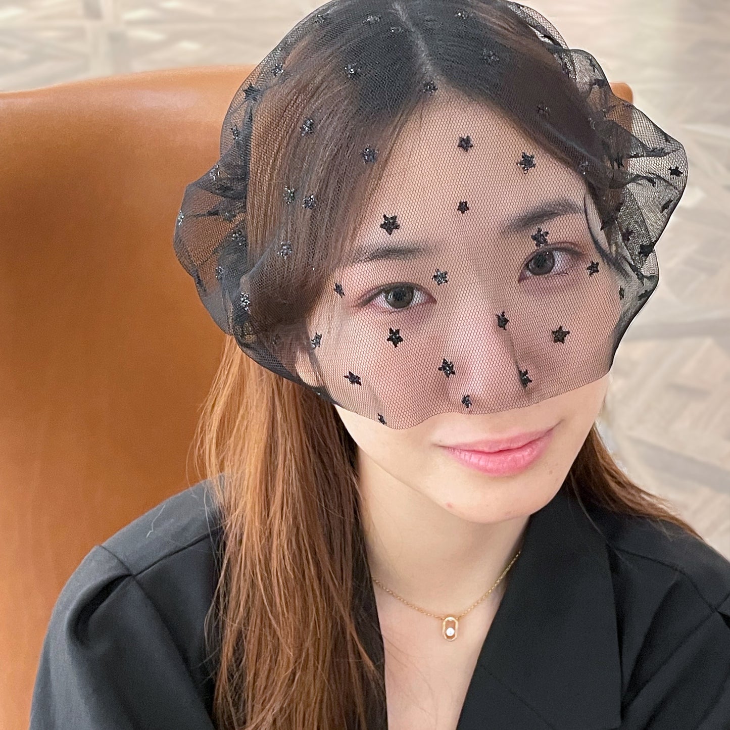 Star birdcage veil, Starry night veil short, Star Headpiece, Celestial wedding veil