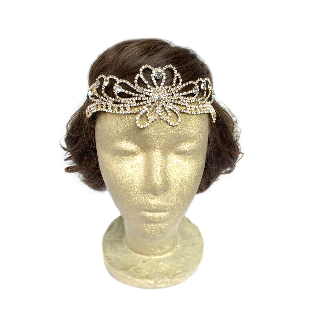 Princess Crown Headpiece, Gold Tiara Crown Headpiece, Queen Crown, Boho Hippie Tiara