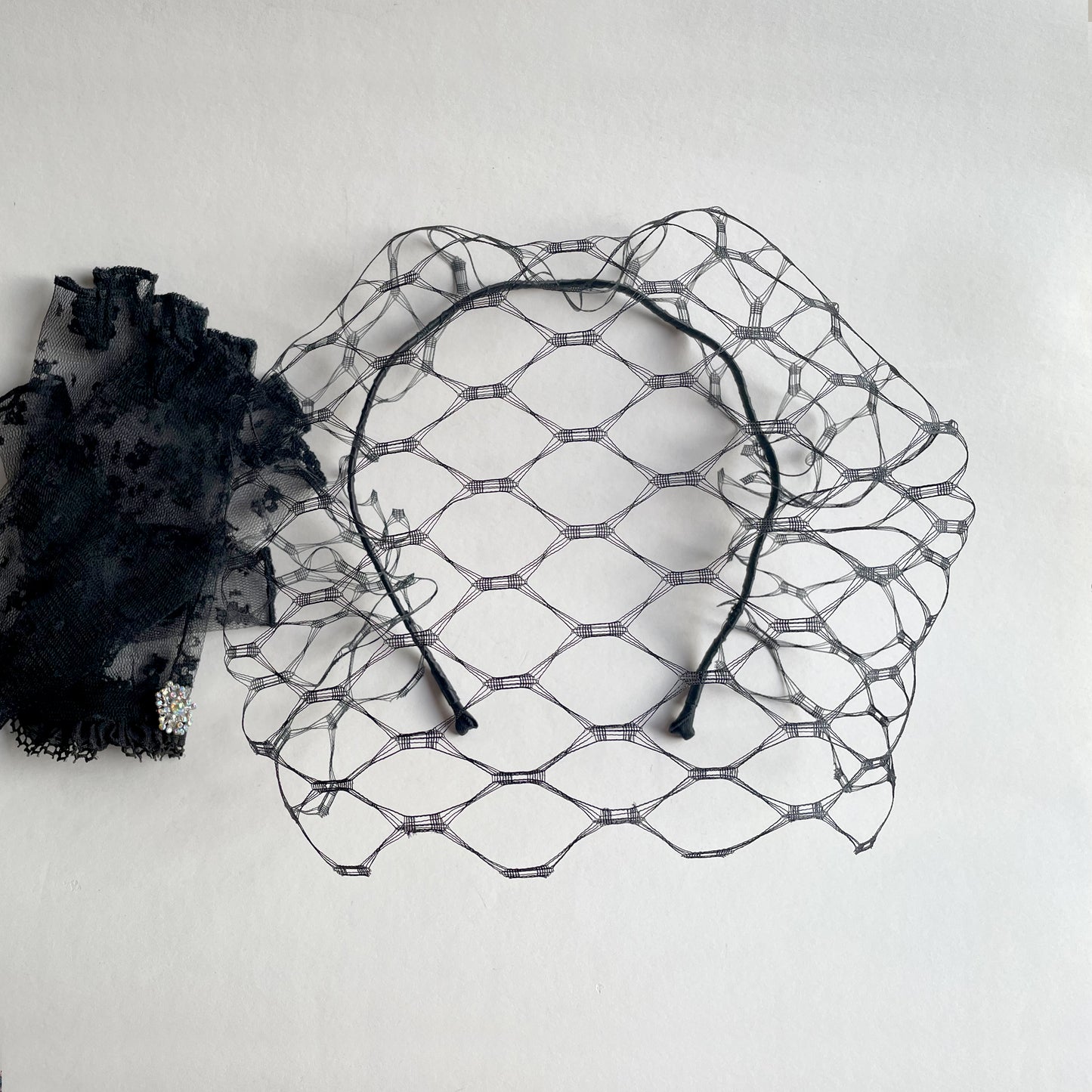 Black Veil Bride Black Veil Funeral Black Birdcage Veil Headband Cocktail Party Photo Shooting