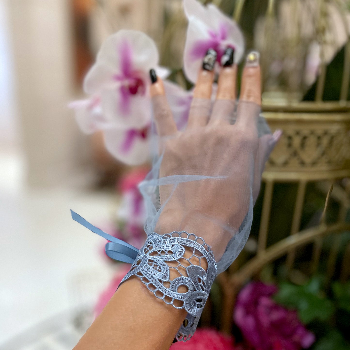 Lace Gloves for Wedding, Sheer Short Gloves Wedding, Bridal Lace Gloves, Tea Party Gloves, Cocktail Evening Party Gloves