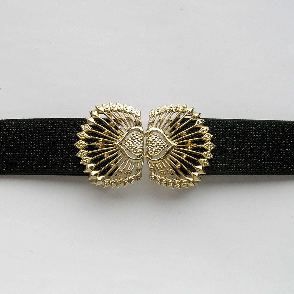 Gold Evening Belt, Wedding Belt Gold, Elastic Waist Belt, Custom Plus Size Belt