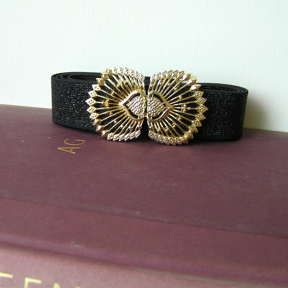 Gold Evening Belt, Wedding Belt Gold, Elastic Waist Belt, Custom Plus Size Belt