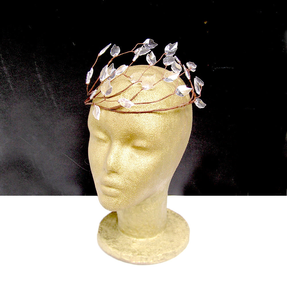 Enredadera de pelo de hoja hecha a mano, accesorios para el cabello de boda boho, tocado de boda rústico