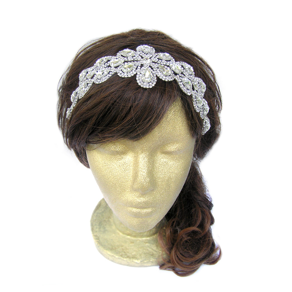 Bridal Wedding Rhinestone Headpiece, Vintage Style Hair Accessories, Classy Hair Jewelry for Wedding