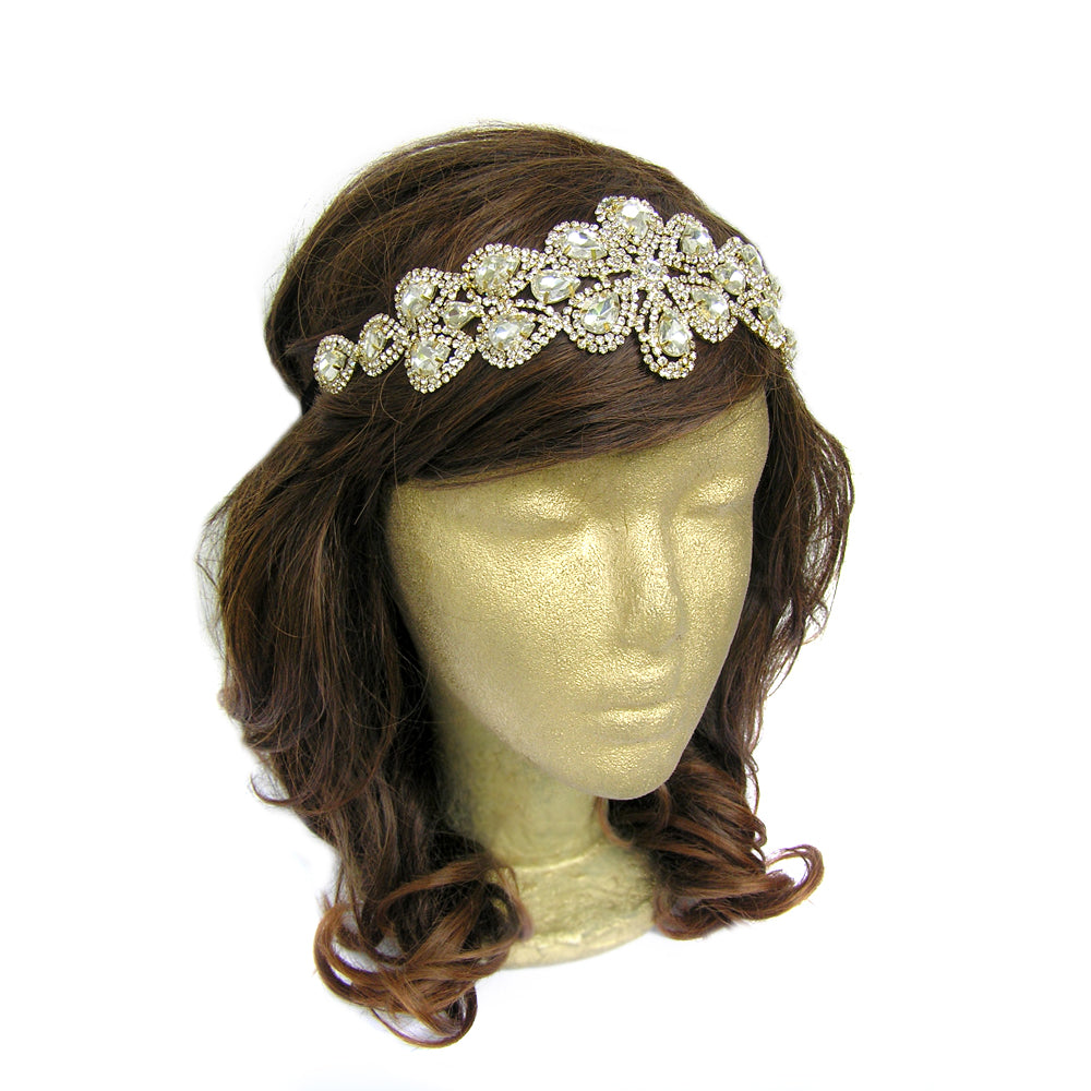 Bridal Wedding Rhinestone Headpiece, Vintage Style Hair Accessories, Classy Hair Jewelry for Wedding