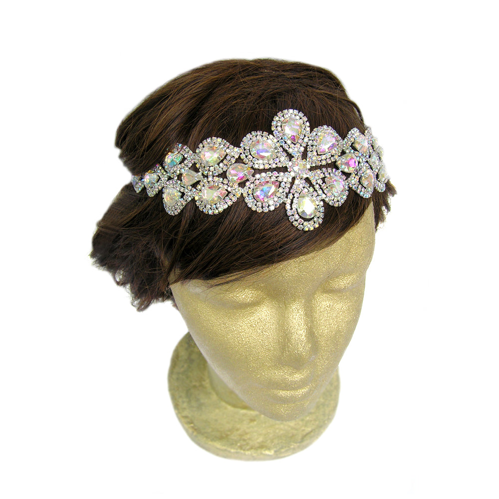 Tocado de diamantes de imitación de boda nupcial, accesorios para el cabello de estilo vintage, joyería para el cabello con clase para boda