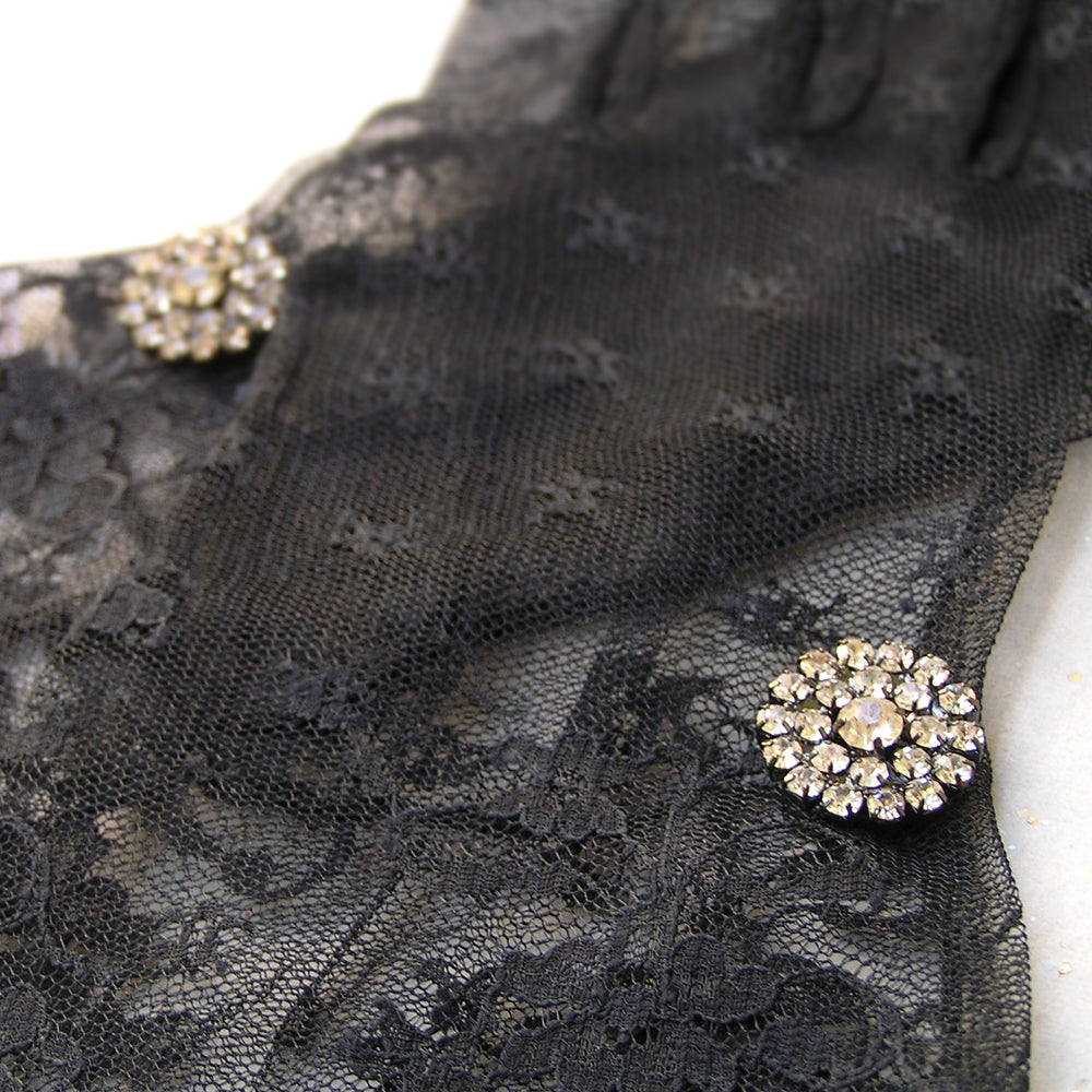 Guantes de encaje negro, guantes de ópera, guantes largos de noche negros, burlescos, victorianos, góticos, talla SML